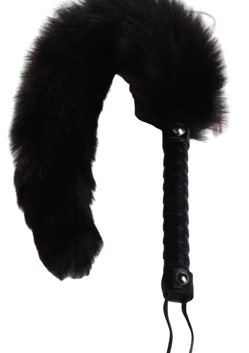 Black Fur Flogger