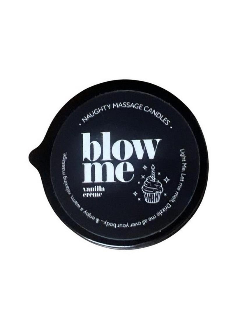 Kama Sutra Naughty Note "BLOW ME" 2oz Massage Candle with Pour Spout Tin