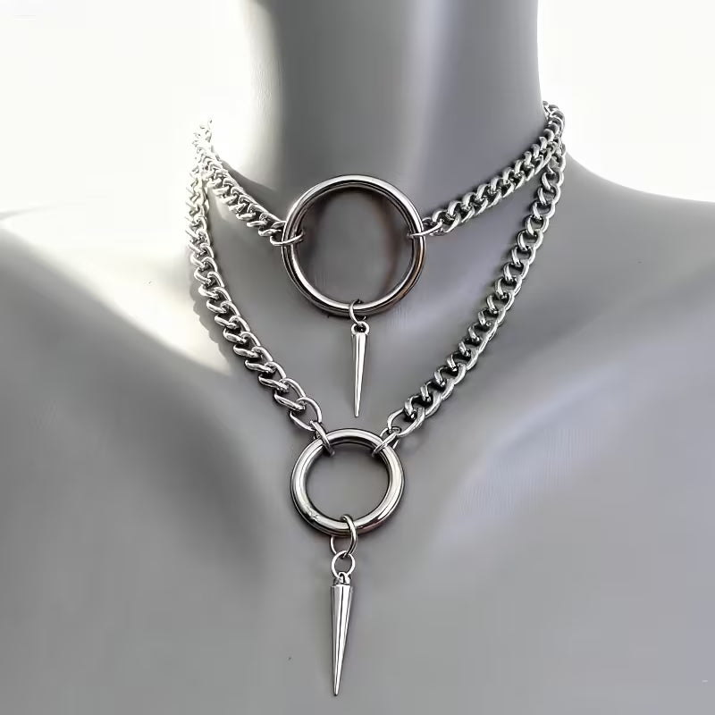 Silver Punk Necklace