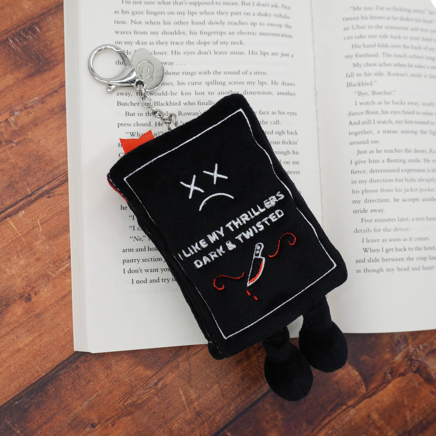 I Like My Horrors Sinister & Disturbing Book Plush Bag Charm