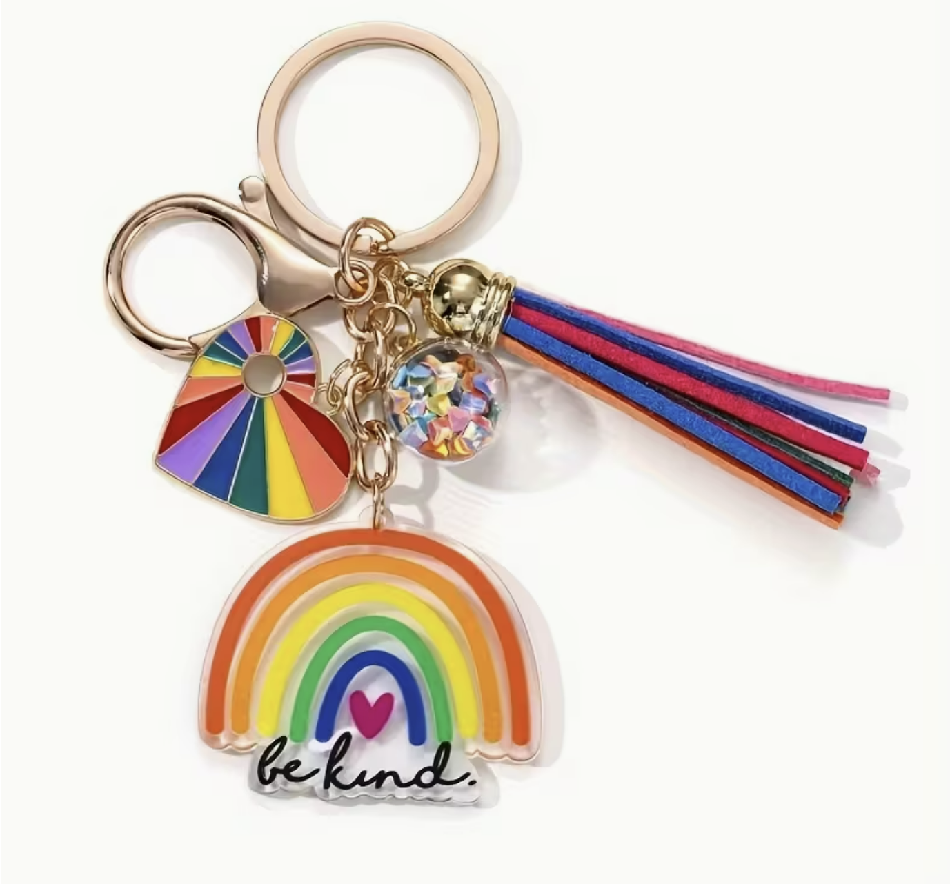 Be Kind Rainbow Bag Charm