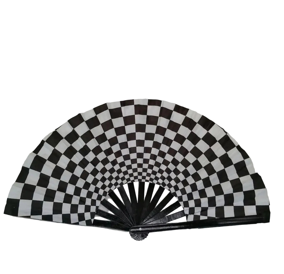 Black and White Checkerboard Fan
