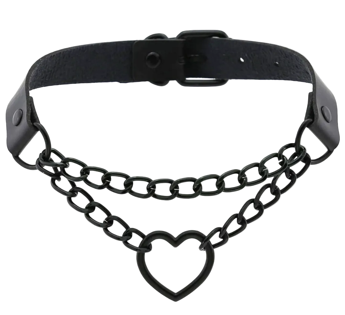 Heart Pendant Choker