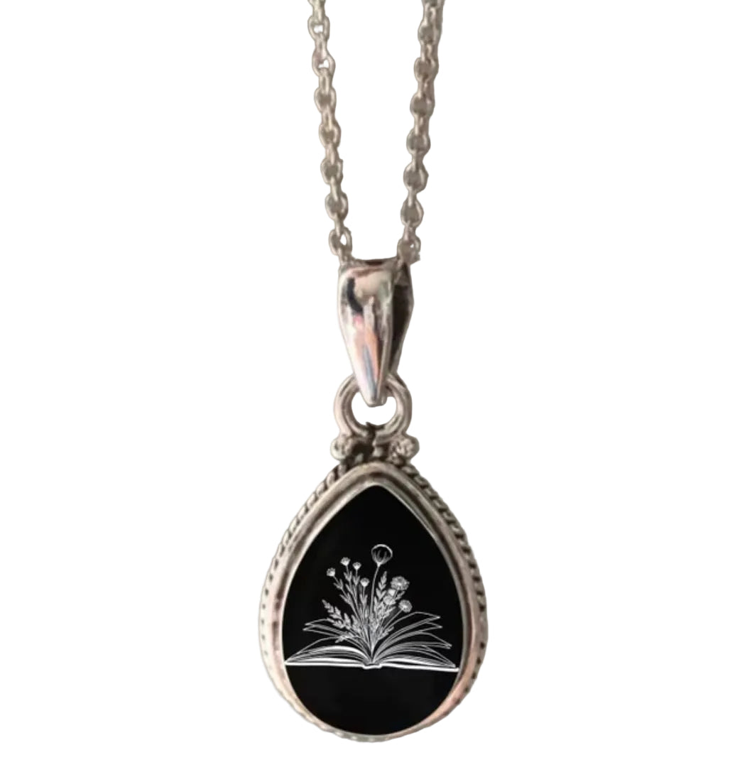 Open Book Necklace
