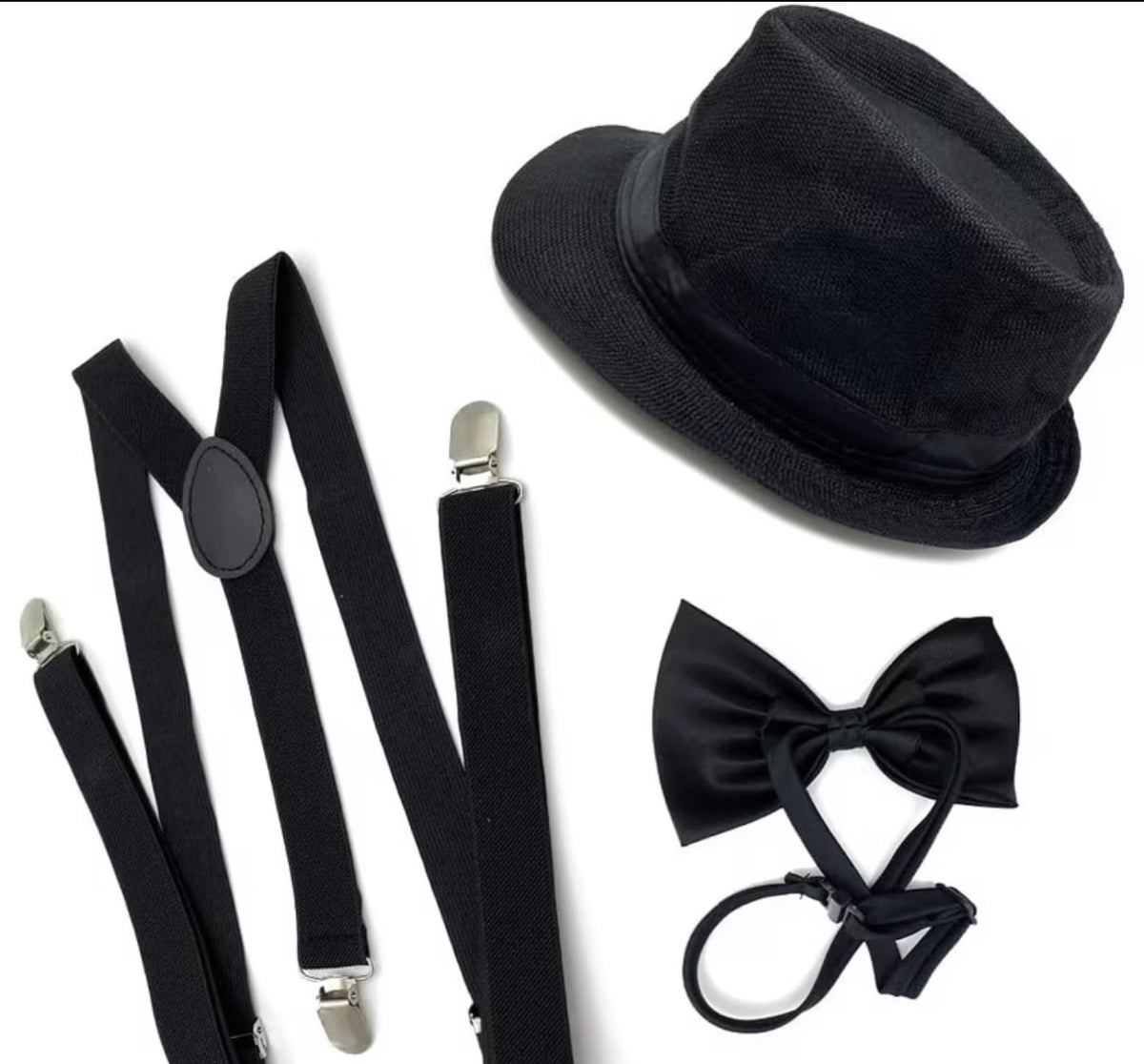 Hat Suspenders and Bowtie Set