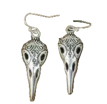 Raven Silver Earrings