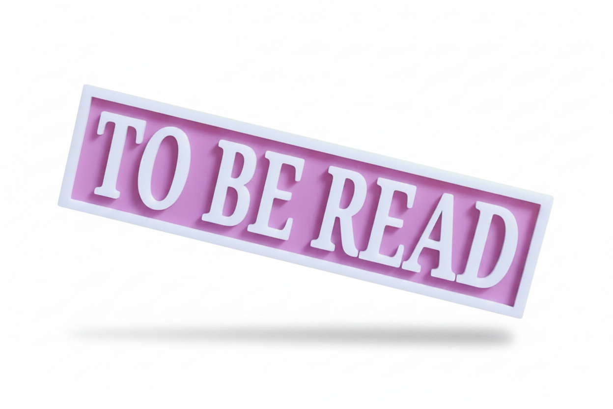To Be Read Bookshelf Sign