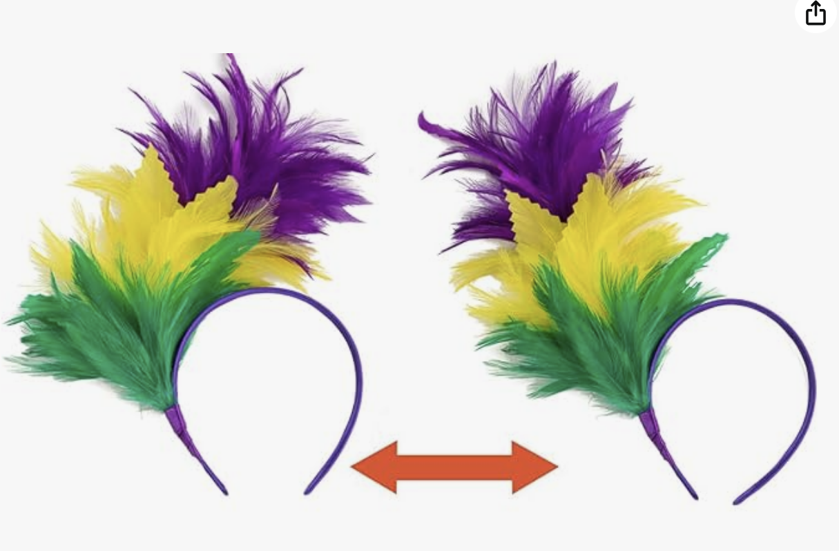 Mardi Gras Feather Headband