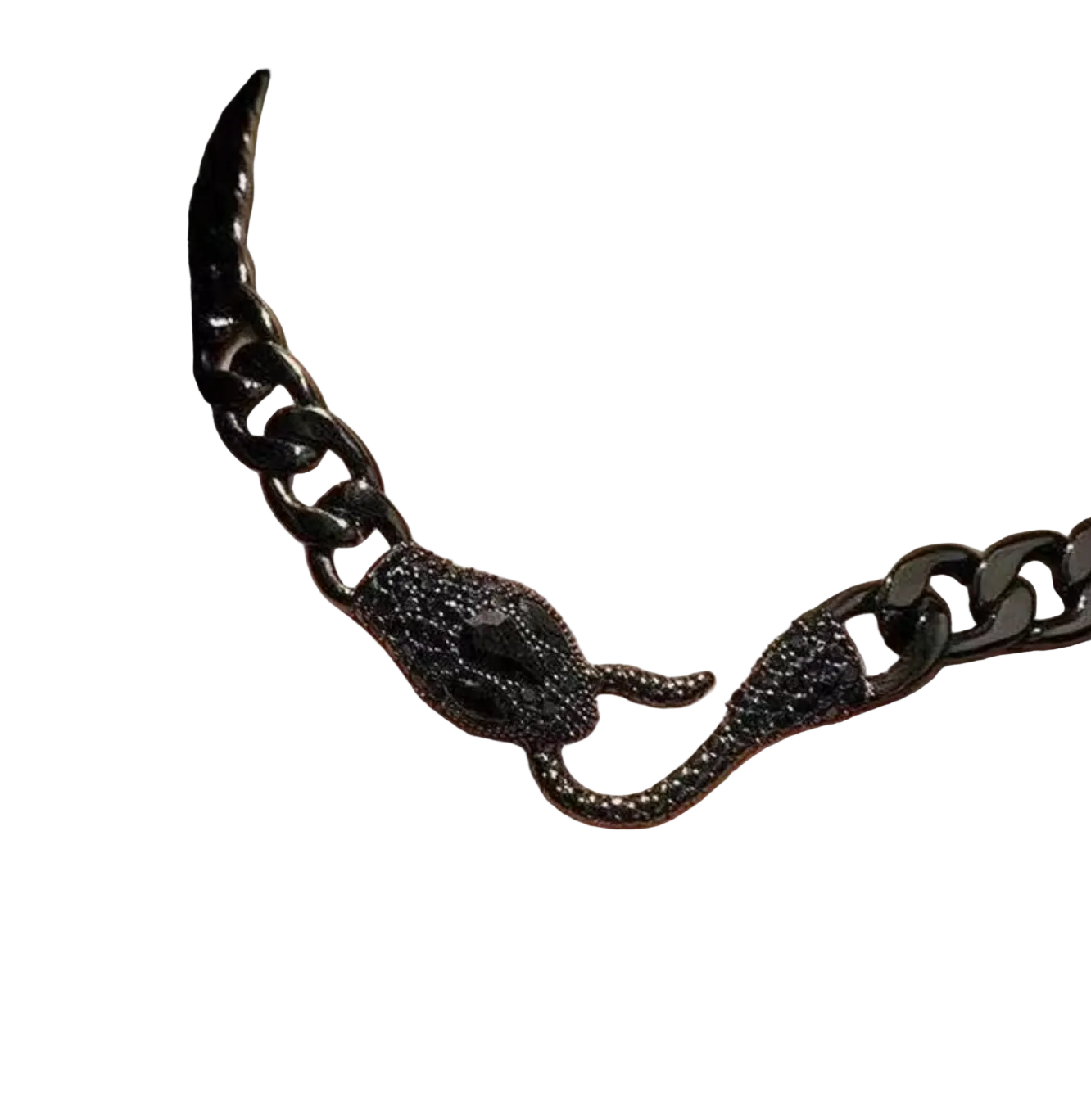 Snake-Shaped Pendant Choker Necklace