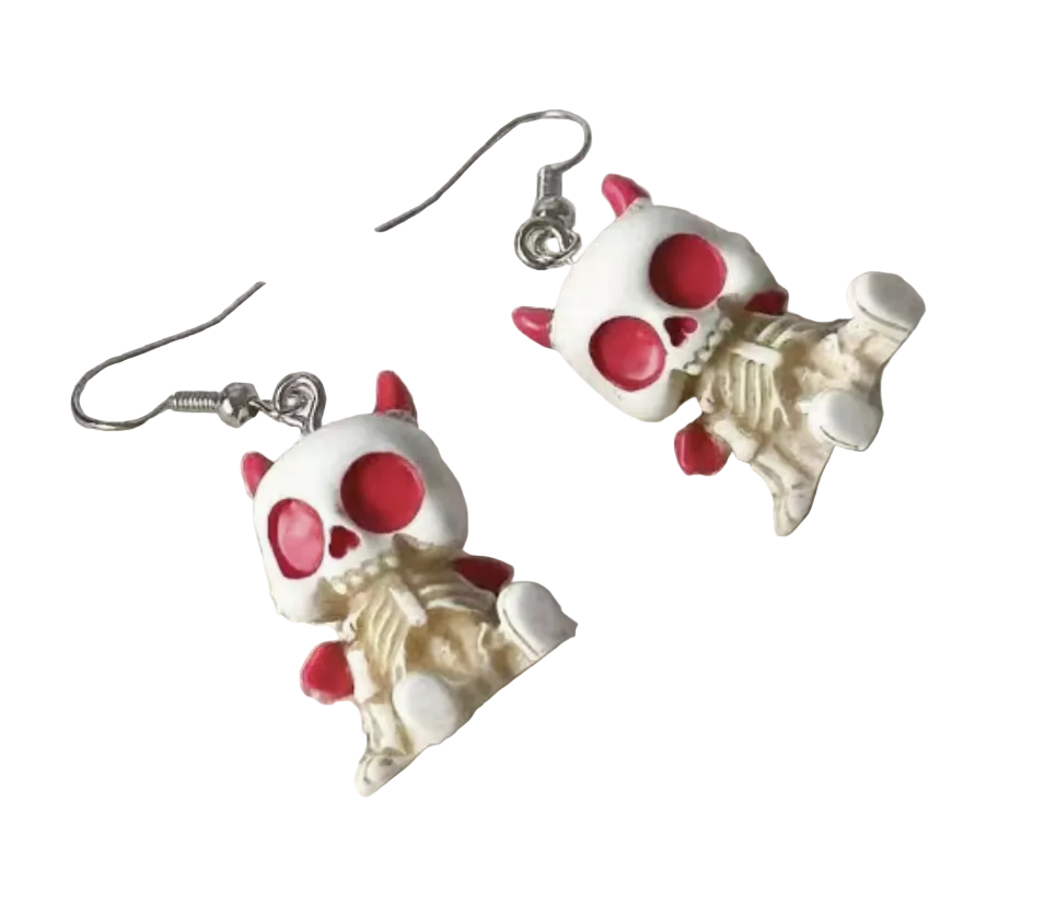 Demon Skeleton Earrings