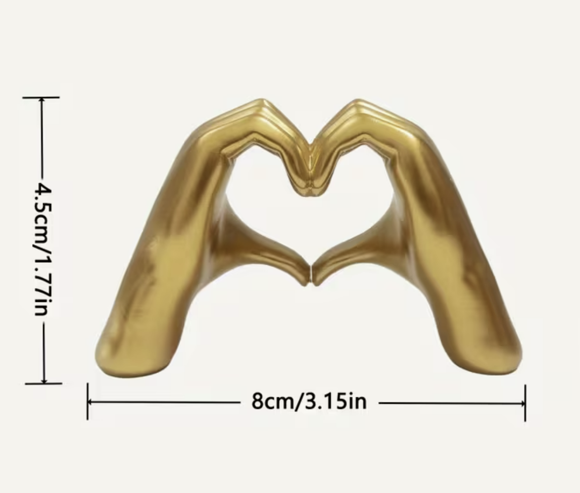 Bookshelf Decor Heart Hands
