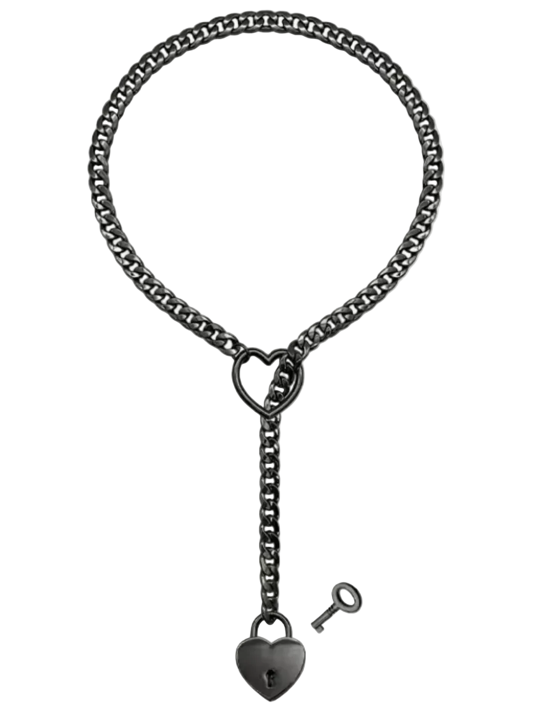 Double Heart Slip Y Necklace