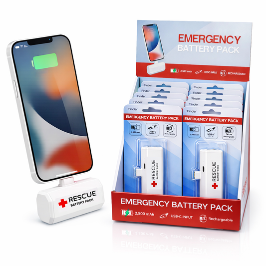 Emergency Powerbank - 12 Piece Countertop Display