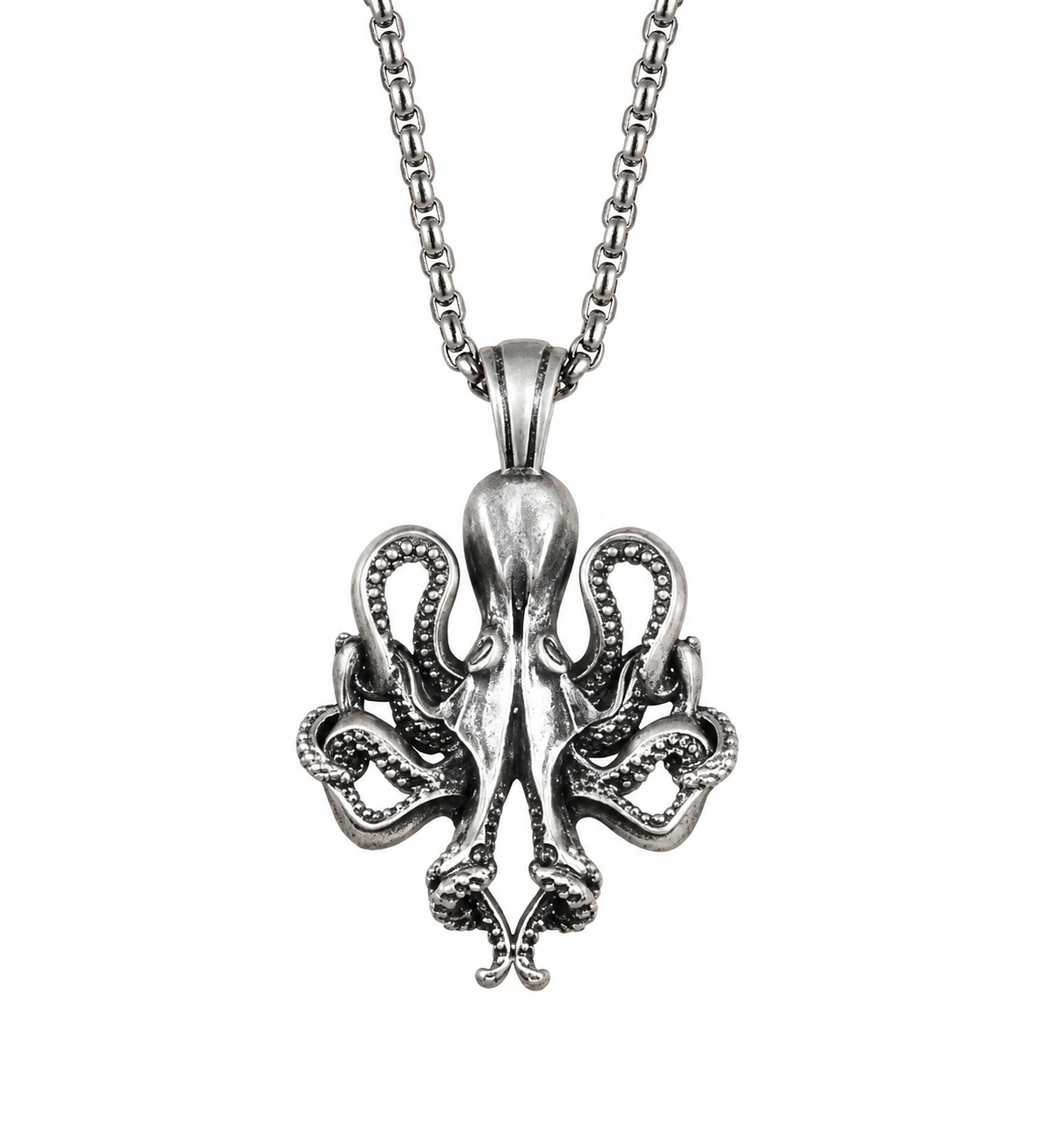 Octopus Necklace Silver