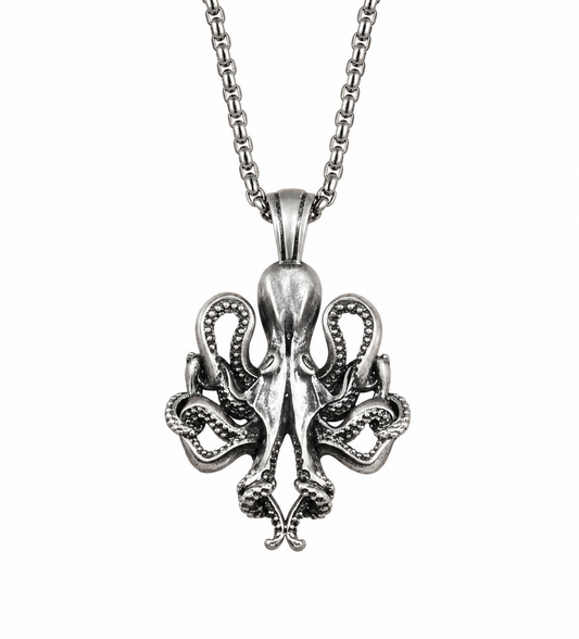 Octopus Necklace Silver