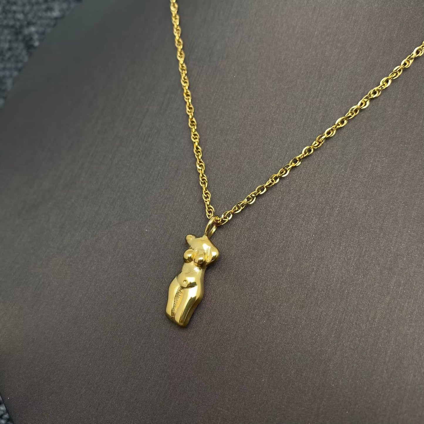 Abstract Beauty Body Charm 18K Gold Plated Necklace