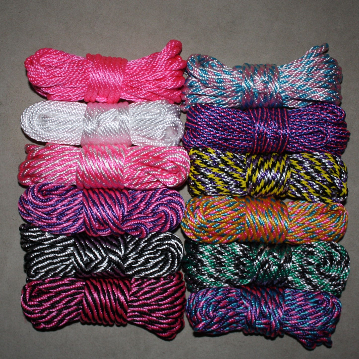 Blacklight Reactive Bondage Rope - 1/4" / 6mm  -  Custom Length - UV Reactive