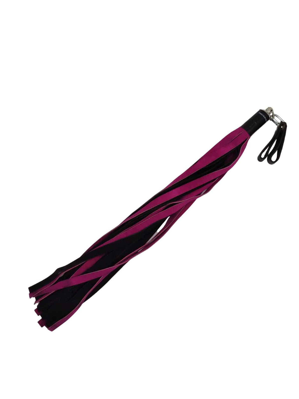 Suede Leather Floggers W/Fingerloops: Black / Wide: 1"