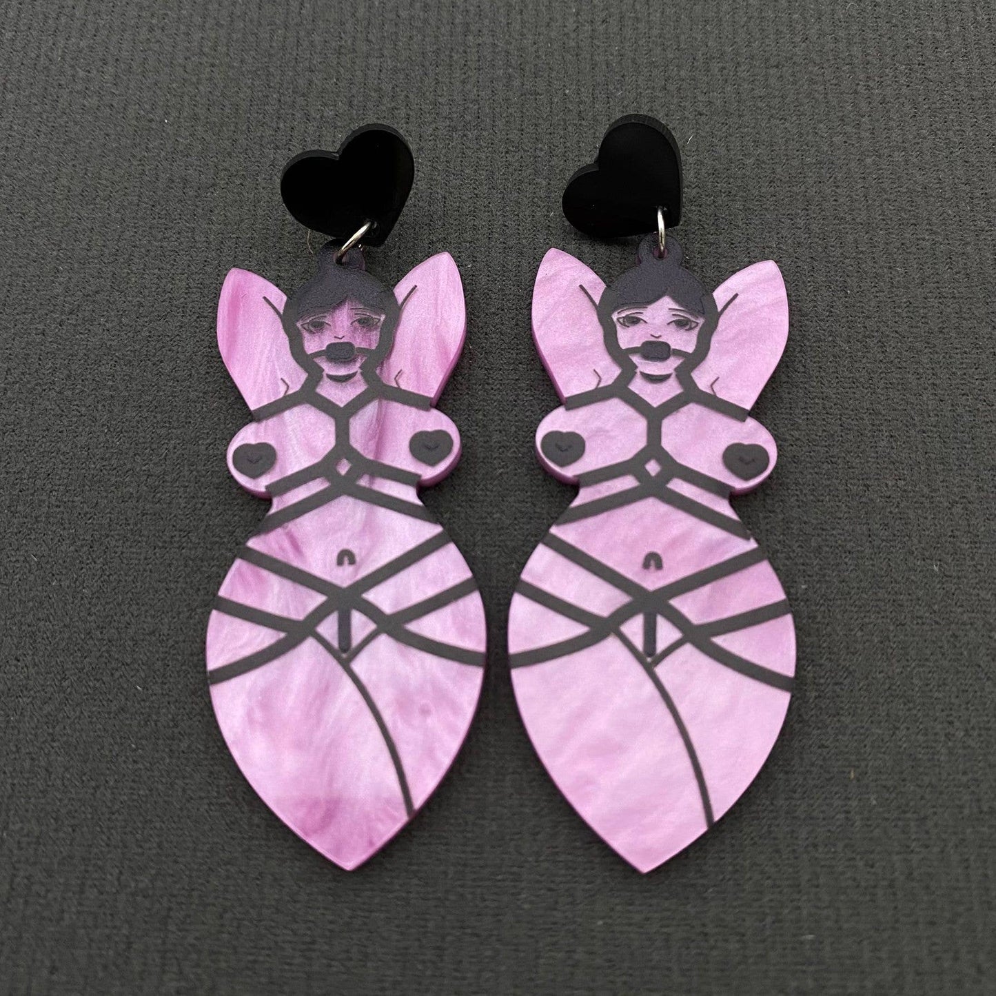 Bondage Woman Dangle Earrings