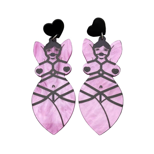 Bondage Woman Dangle Earrings