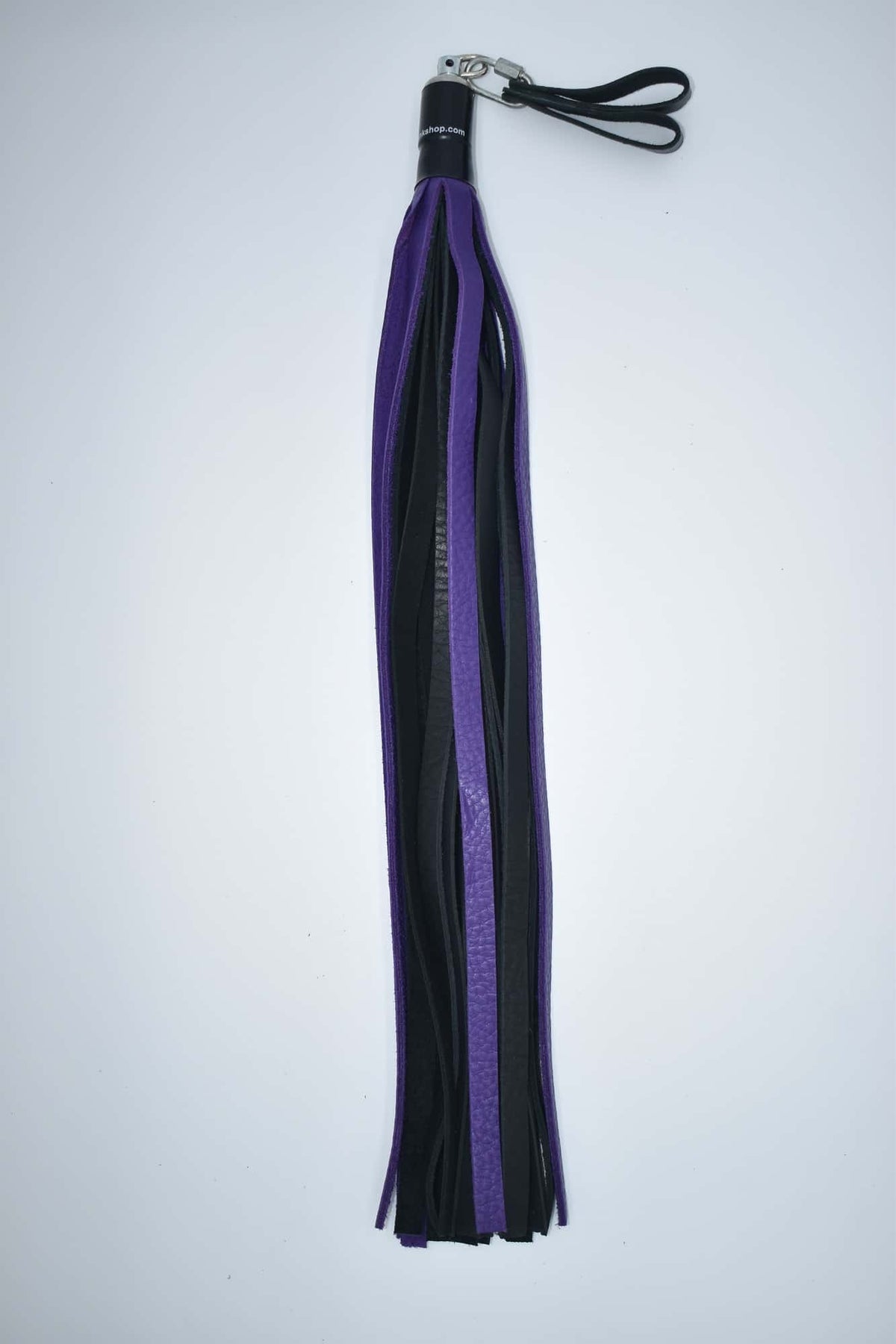 Bull Hide Floggers 1/2" Falls with Finger Loops: Black / Combo -Preorder