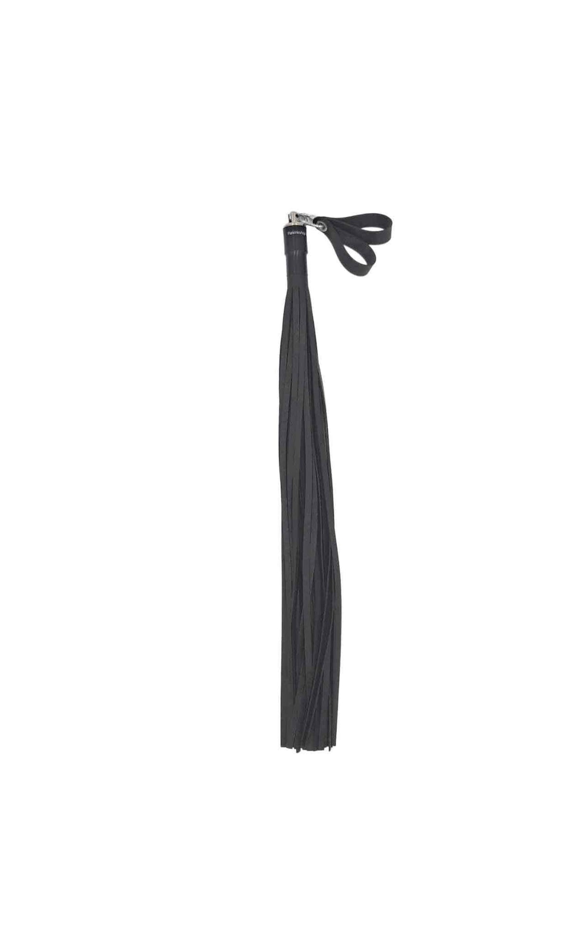 Rubber 1/4” Flogger, Black, for Maximum Ouch -Preorder