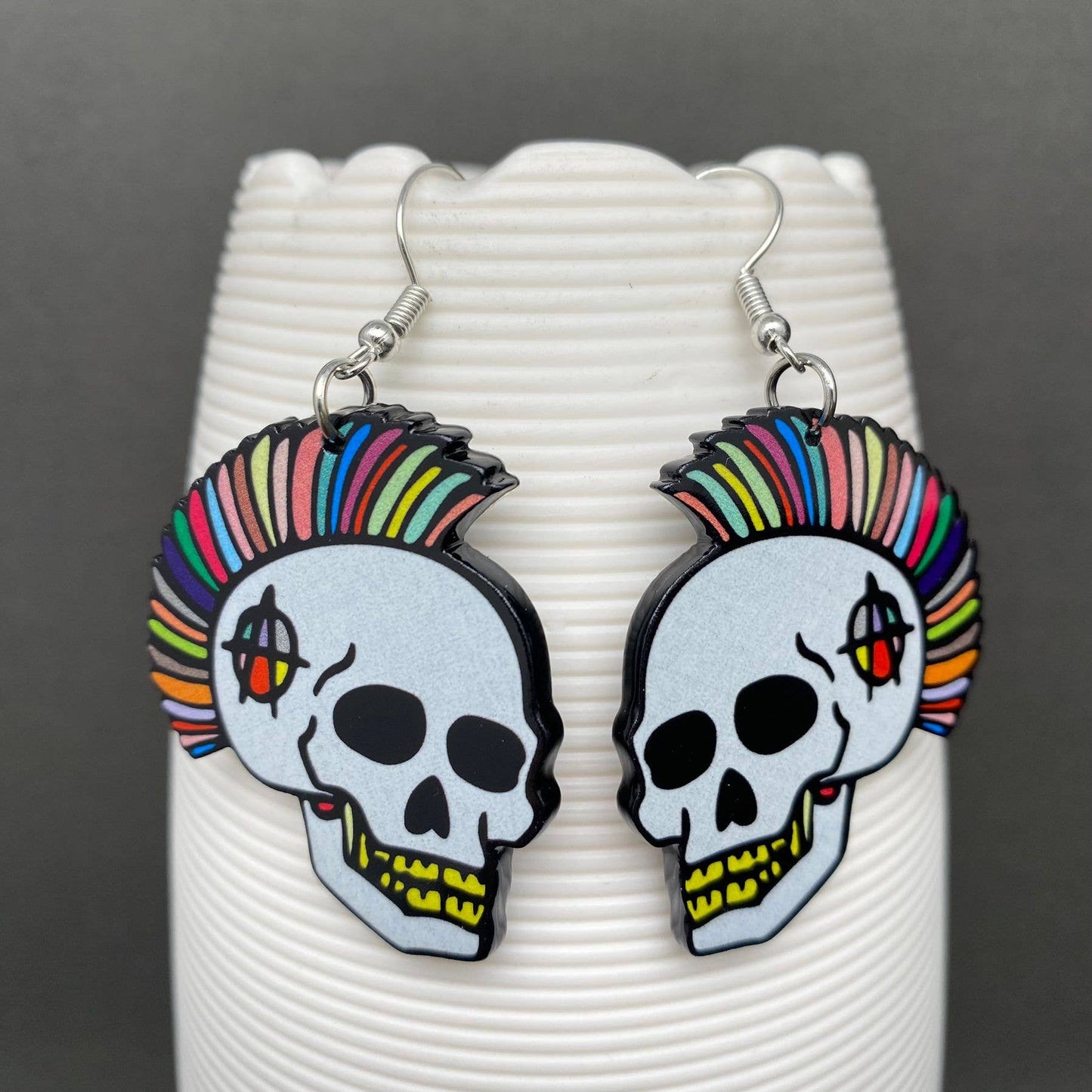 Punk Skull Dangle Earrings