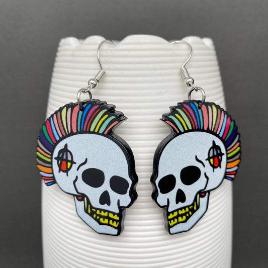 Punk Skull Dangle Earrings