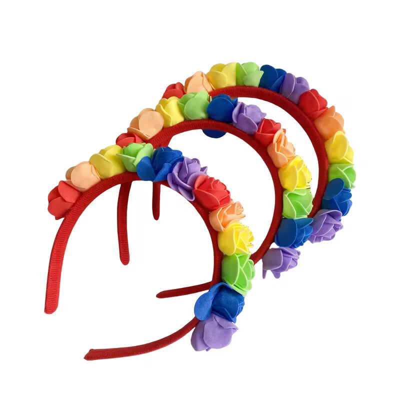 Rainbow Rose Headband