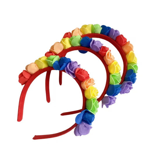 Rainbow Rose Headband