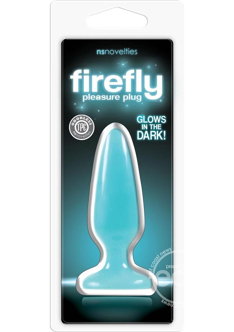 Firefly Pleasure Plug Butt Plug Glow In The Dark - Blue