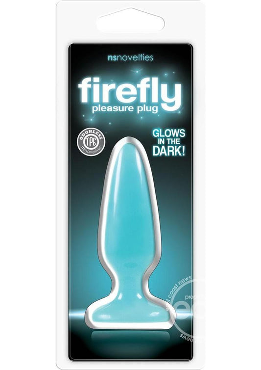 Firefly Pleasure Plug Butt Plug Glow In The Dark - Blue