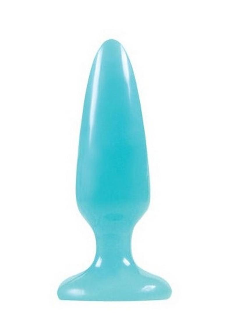 Firefly Pleasure Plug Butt Plug Glow In The Dark - Blue