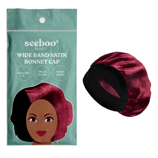 Wide Band Satin Bonnet Cap - Magentaverse