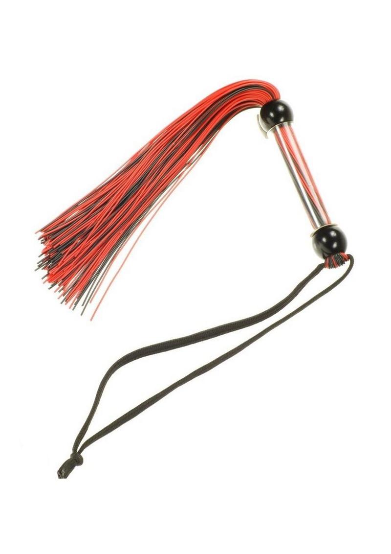 ME YOU US Tease & Please Silicone Flogger - Black/Red