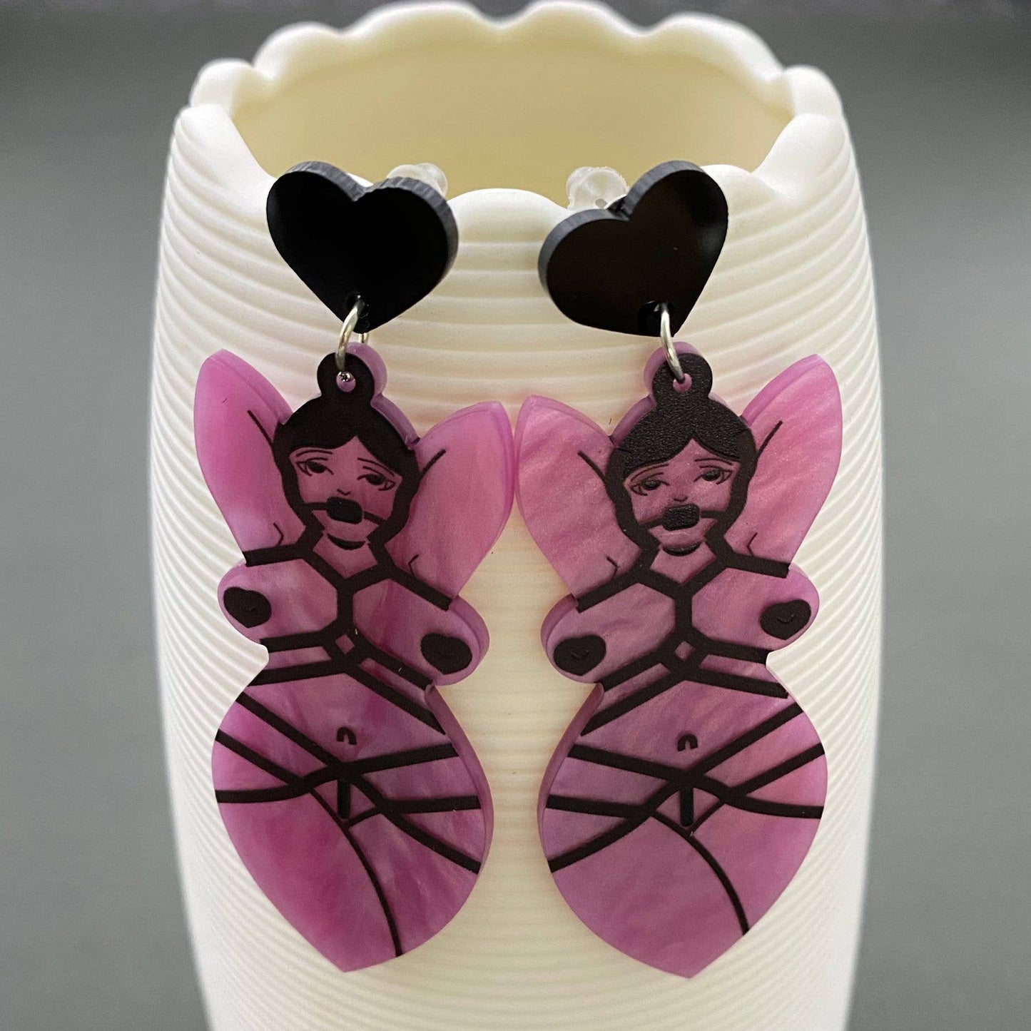 Bondage Woman Dangle Earrings