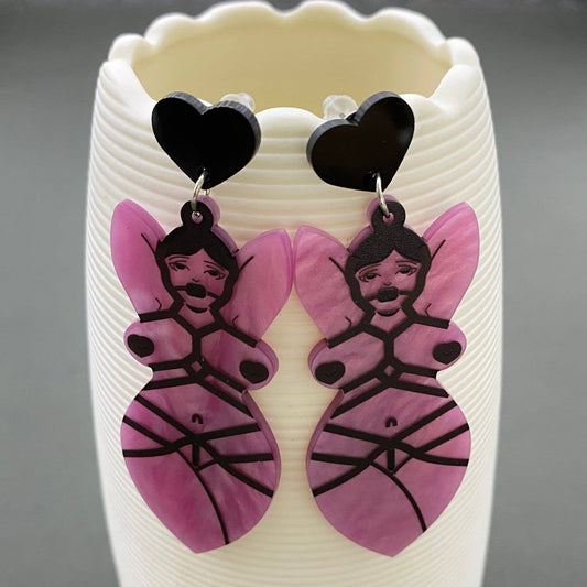 Bondage Woman Dangle Earrings