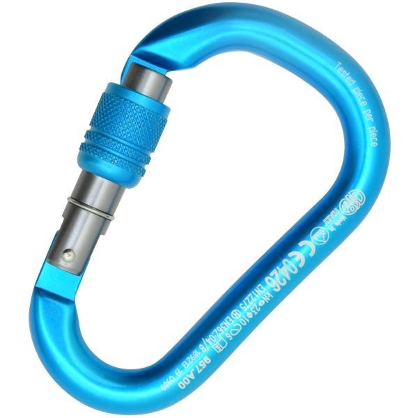 Aluminum Carabiner - Locking - Screw Sleeve - HMS Pear Shape - Rated - For Rigging & Suspension