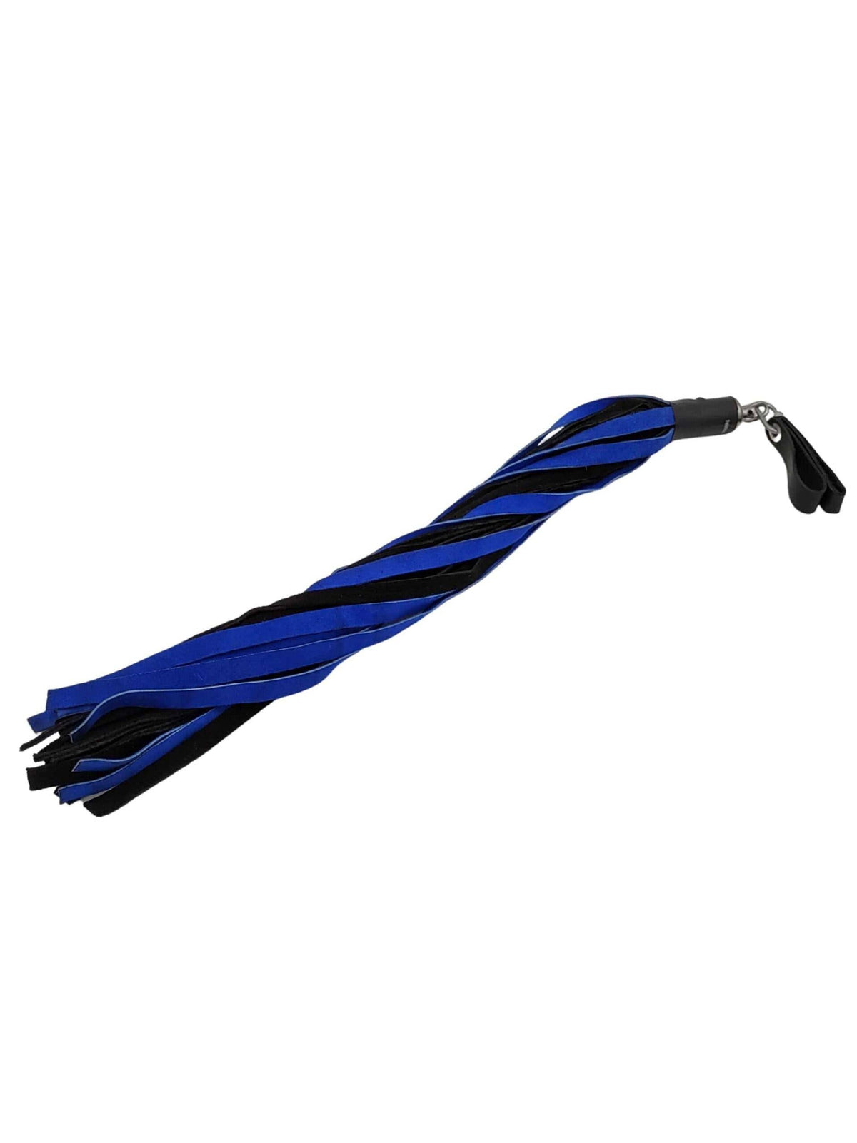 Suede Leather Floggers W/Fingerloops: Black / Wide: 1"
