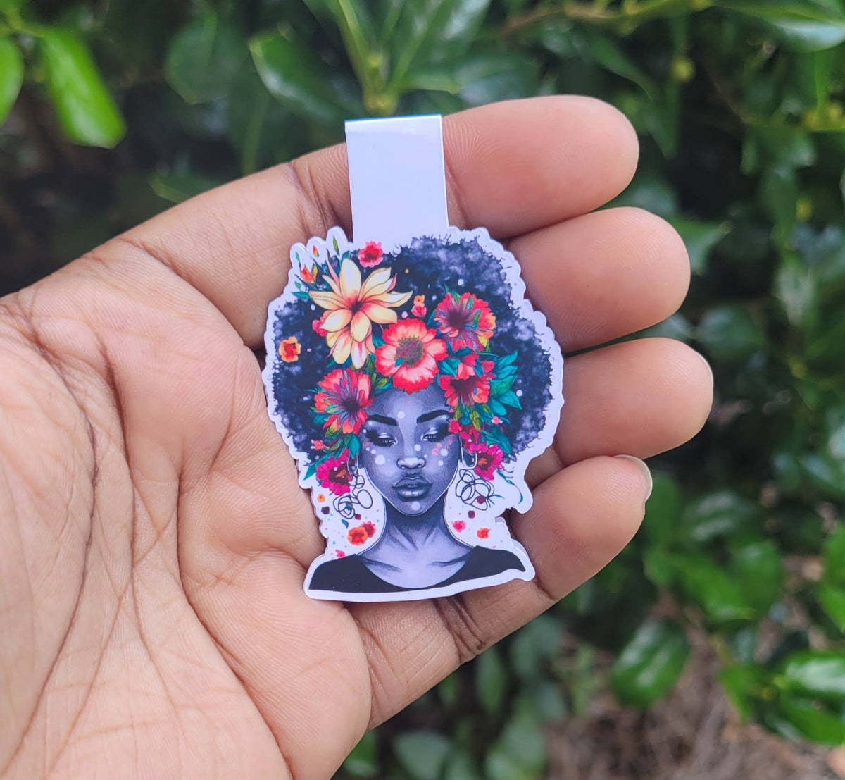 Afro Girl Magnetic Bookmark