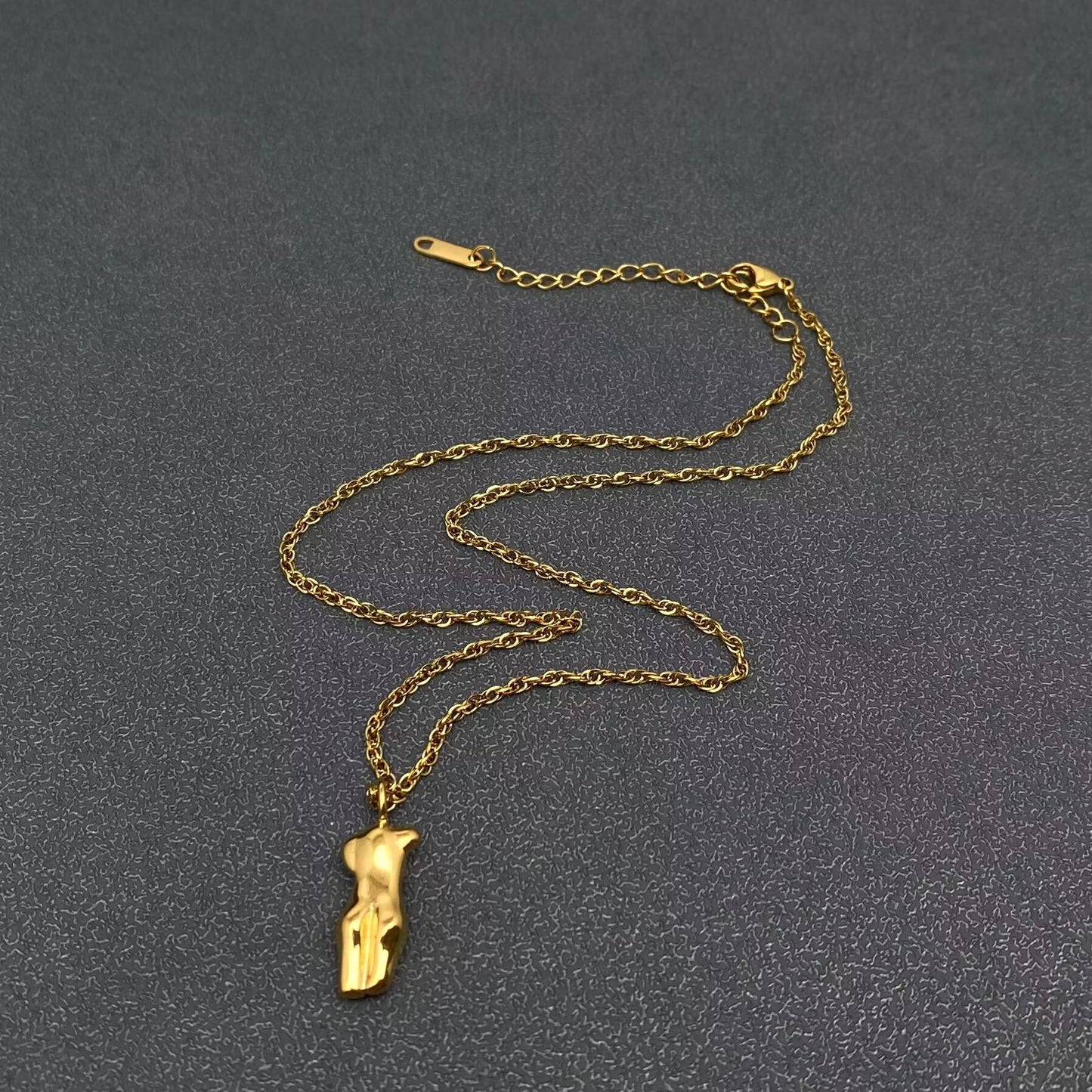Abstract Beauty Body Charm 18K Gold Plated Necklace