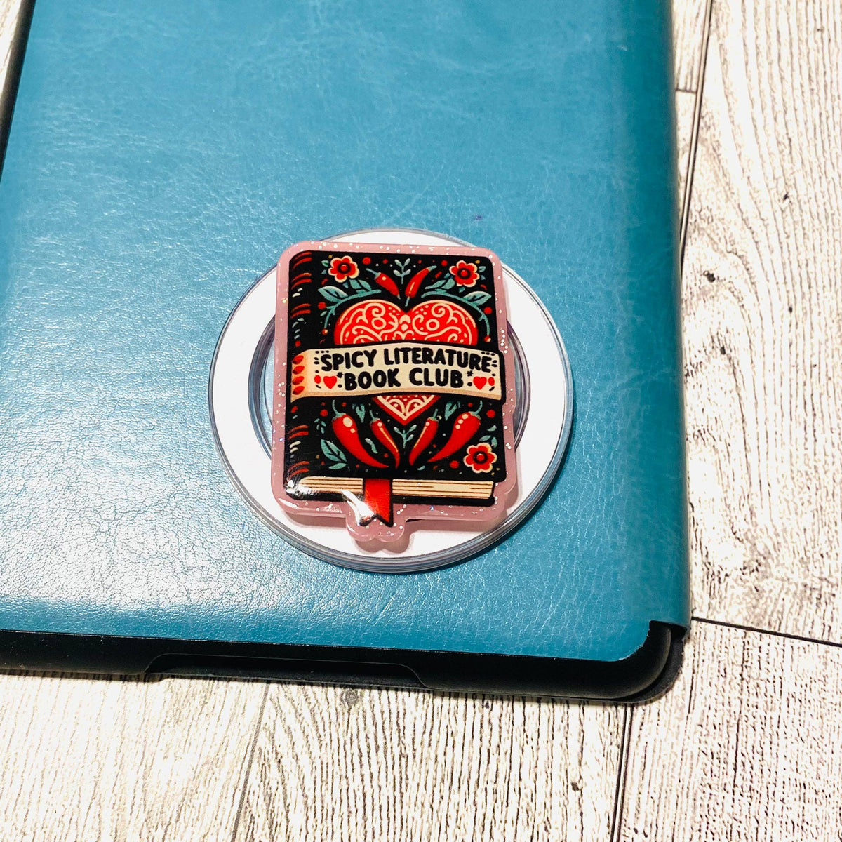Spicy Literature Book Club E-Reader, Phone Grip for all Devices Magnetic Grip