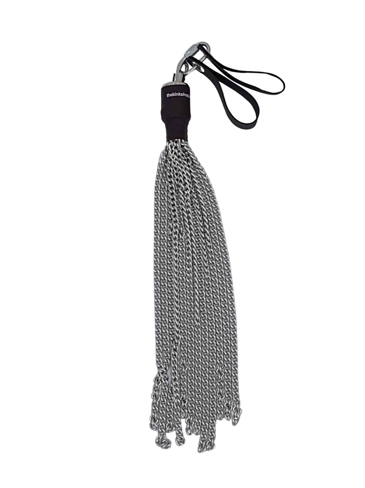 Conductive Bio-Sensory Chain Flogger, for Use W/Violet Wand: Black|Silver -Preorder
