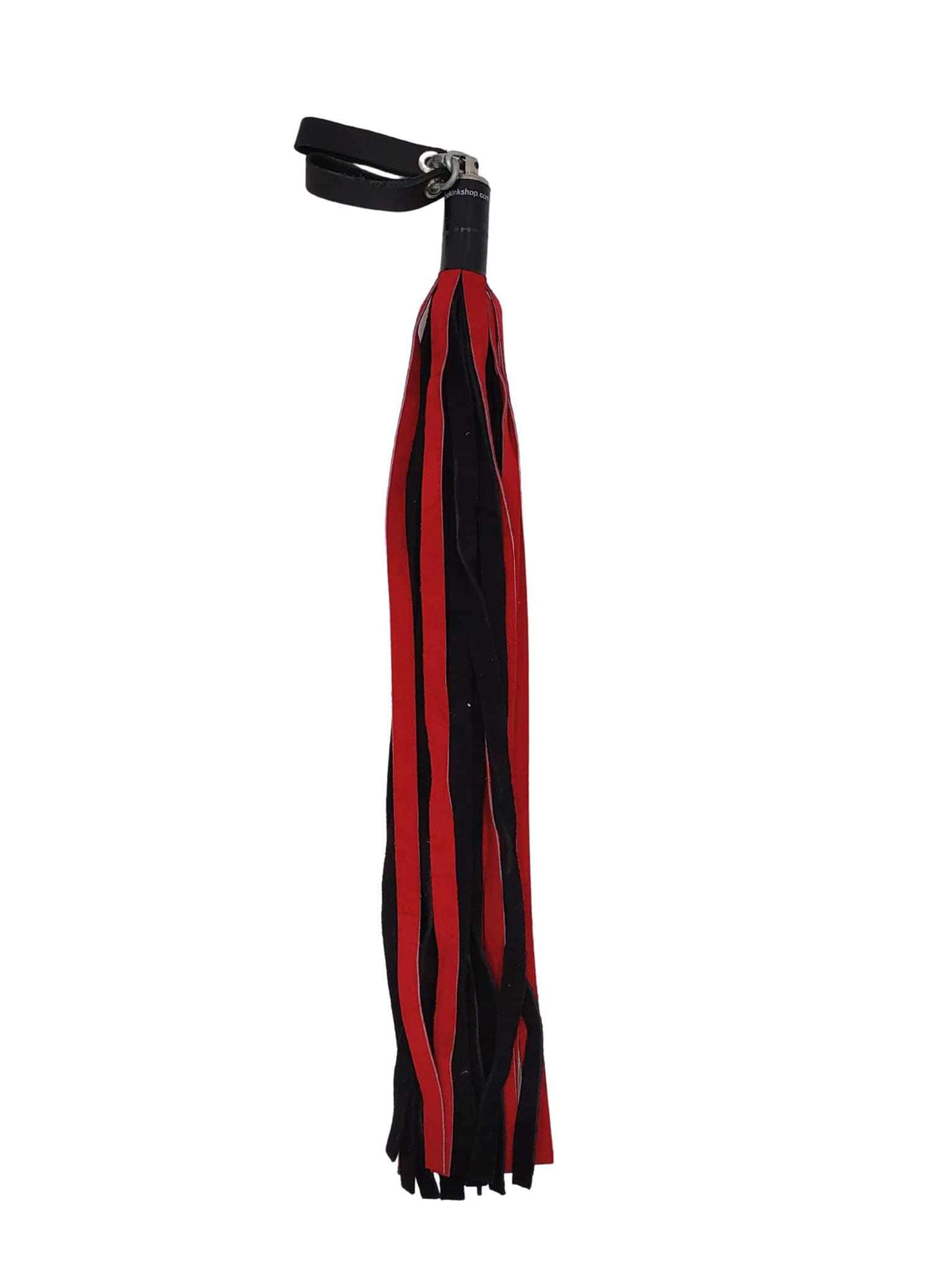 Suede Leather Floggers W/Fingerloops: Black / Wide: 1"
