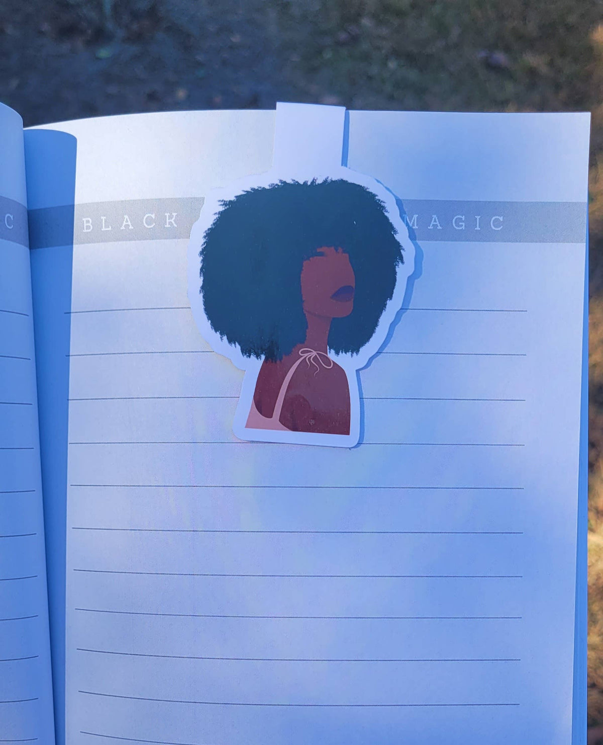 Afro Woman Magnetic Bookmark