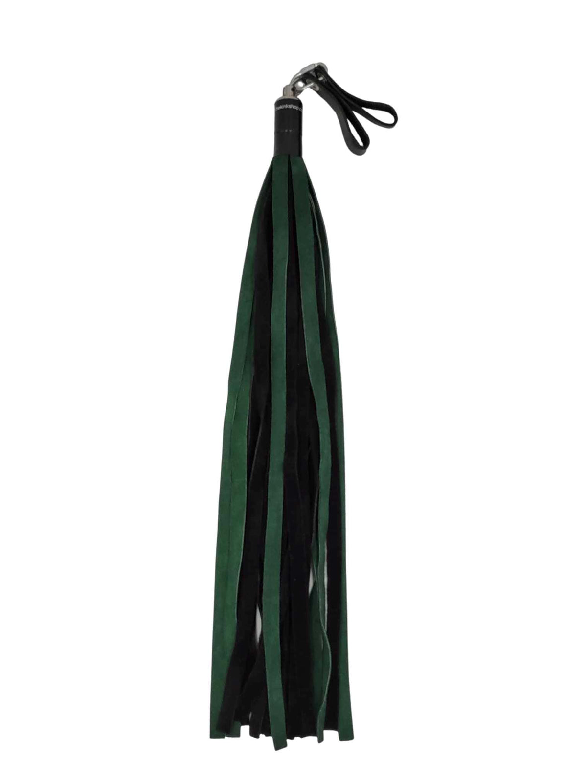 Suede Leather Floggers W/Fingerloops: Black / Wide: 1"