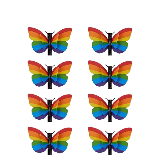 Rainbow Butterfly Hair Clip