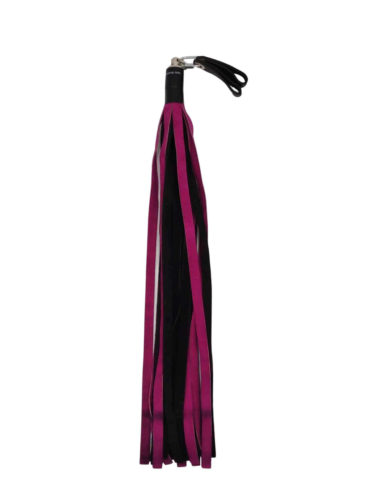 Suede Leather Floggers W/Fingerloops: Black / Wide: 1"