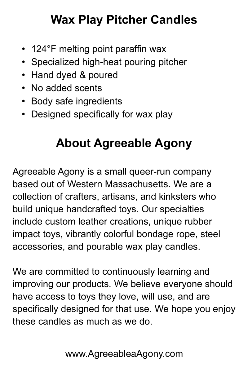 Teacup Wax Play Candle - Low Temp - Paraffin - Regular & Blacklight - mini