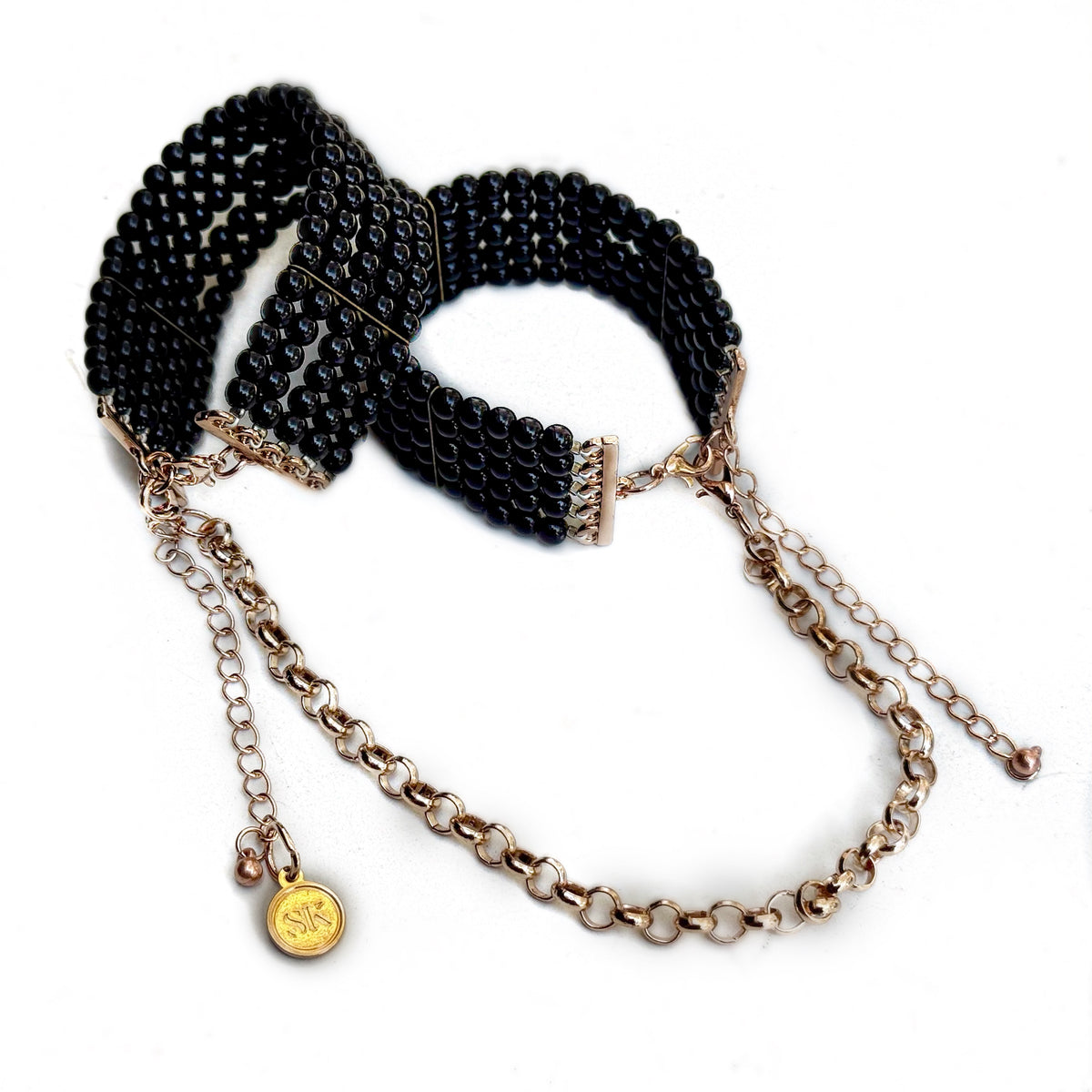 Onyx Beaded Handcuffs